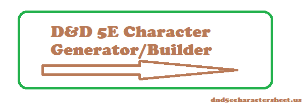Dnd 5e character sheet generator