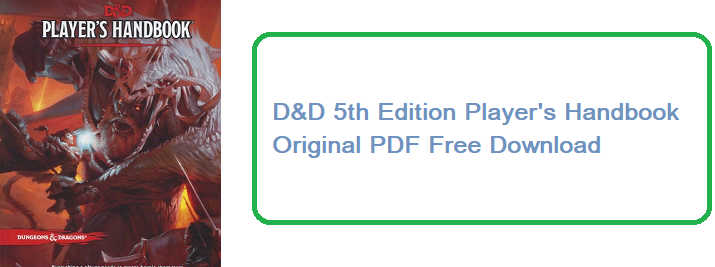 D&D 5e Players handbook PDF